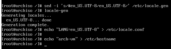 setting the language and hostname